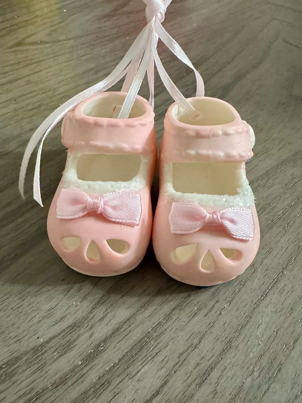 Ceramic Baby Shoes Keepsake Ornament